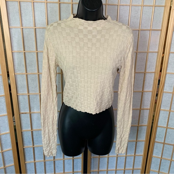 Astr Sweaters - ASTR The Label Lanare Lightweight 100% Cotton Cropped Sweater
